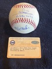 Jim Abbott/Matt Nokes "No Hitter  9/4/93" Signed OML Baseball w/COA Steiner — photo 1