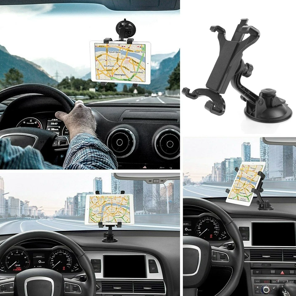 Car Tablet Mount Holder Windshield Dashboard Stand for Universal Phone iPad GPS - Image 4 of 4