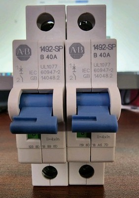 (QTY 2) NEW OPEN BOX ALLEN BRADLEY 1492-SPM1B400 SUPPLEMENTARY PROTECTOR, 1-POLE