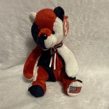 Ty Beanie Babies Patriot Red White Blue USA Flag Bear Plush 2000 Age 3