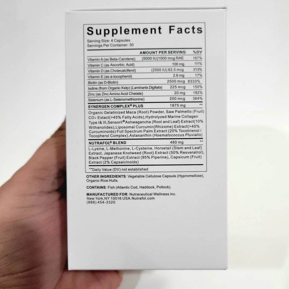 Suplementos para el crecimiento del cabello Utrafol Balance para mujer, 45 años en adelante, 120 cápsulas Foto 4 de 4
