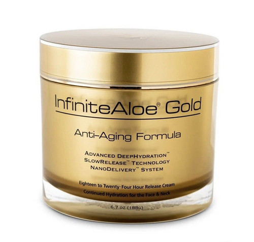 Fórmula hidratante antienvejecimiento InfiniteAloe Gold para rostro, cuello y pecho ¡6,7 OZ!! - Imagen 1 de 7