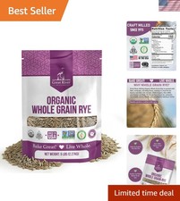 Organic Whole Grain Rye Berries  High-Fiber, Nutrient-Rich Ancient Grain  N...