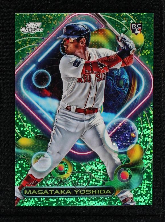 2023 Topps Cosmic Chrome Green Space Dust Refractor 6/75 Masataka Yoshida 0s1o