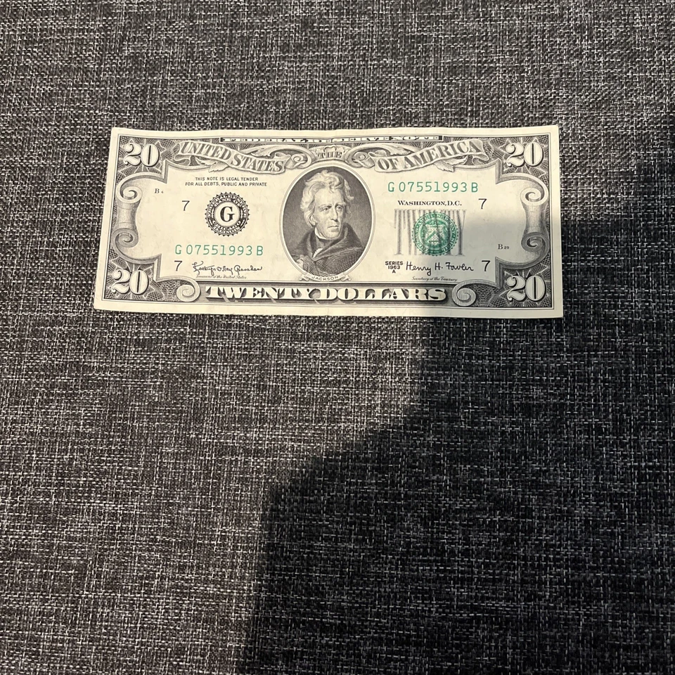 1963A G  $20 Dollar Bill Good Condition  - Image 2 of 4