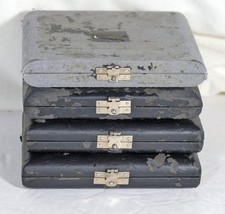lot of 4 - clarinet / alto sax reed cases with glass inserts READ