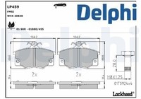 Delphi LP459 Bremsbelagsatz FüR Scheibenbremse Bremsbelagsatz