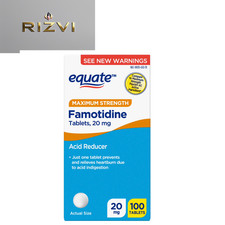 Equate Maximum Strength Famotidine Tablets, 20 mg, Acid Reducer, 100 Count