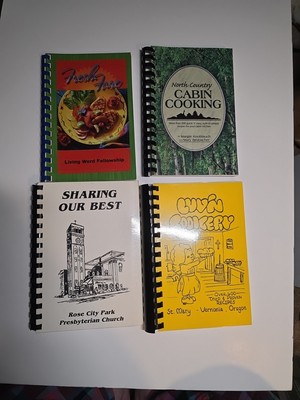 4 Spiral Bound Softcover Cookbooks