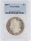 1880-S Morgan Silver Dollar PCGS MS66 S$1 San Francisco Minted No Reserve