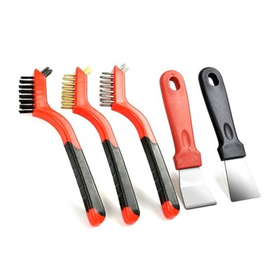 5pcs Wire Brush and Scraper Set Must Have Tools for Cleaning and Rust Removal