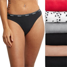 Women'S Originals Thong Panties, Breathable Stretch Cotton Underwear, Assorted,