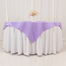 LAVENDER 54" Premium Quality SQUARE POLYESTER TABLECLOTH Wedding Party Dinner