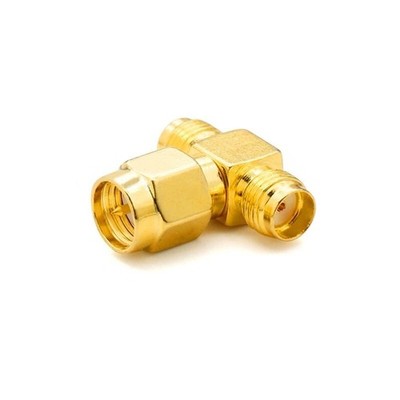   Male to Two Female Connector Adapter for Antenna Splitter Radio Accessory #zb