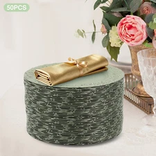 50 Elegant Green Charger Plates Set for Parties and Dining Table