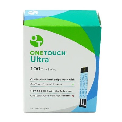 100 ct OneTouch Ultra Test Strips   New Sealed   Exp 08/2026 + .  Free Shipping