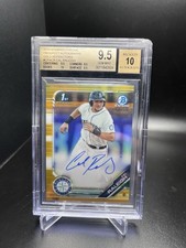 2019 Bowman Chrome Cal Raleigh 1st Gold Refractor Auto /50 CPA-CR Mariners 