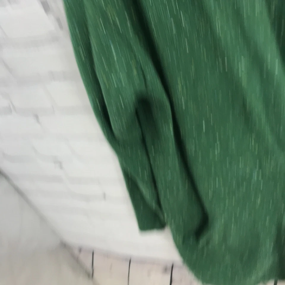 Catherines Top Womens Extra Large Green Long Sleeve Speckled Button Sweater - Image 4 of 4