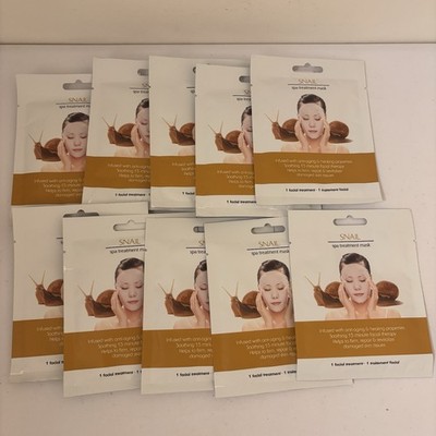 Korean Spa Treament Mask Sheet SNAIL Made In Korea Hypo-allergenic 10x
