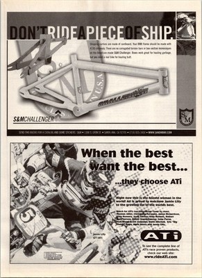1999   S&M CHALLENGER ATi Print Ad   1990's BMX Bike FA.49