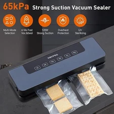 Vacuum Sealer Machine – 65kPa Powerful Suction, Compact Food Saver with 5 Modes 