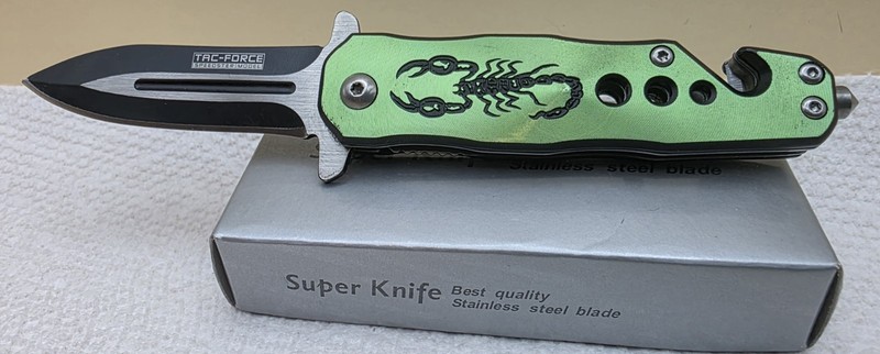 Green Scorpion Knife TAC FORCE SPEEDSTER MODEL 