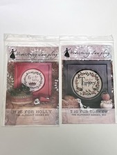 Lot Of 2 Heartstring Samplery Cross Stitch  H...