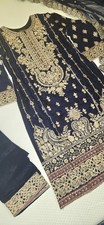 Wedding Eid 3 Piece Salwar Kameez Women Pakistani Indian Free Shipping - USA - M