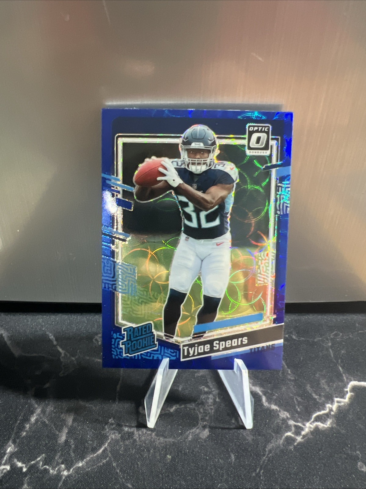 2023 Panini Donruss Optic - Rated Rookie Tyjae Spears #297 Blue Scope Prizm (RC)