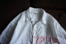 ALOHA.C No.8 Pale Pink Patchwork Sashiko Boro Shirt Used