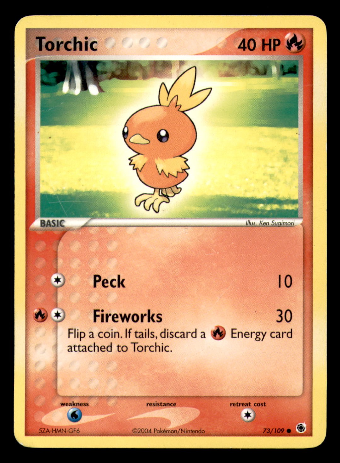 Torchic 73/109 Common Ruby & Sapphire Pokemon Heavily Played