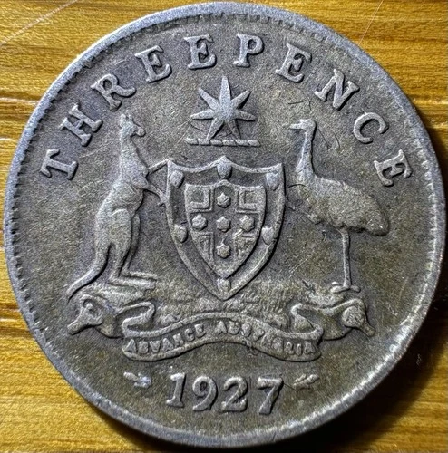 1927 Australia Threepence — photo from the most recent tracked eBay sale