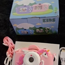Pink Unicorn Kids Electronic Toy Camera with Strap and USB Cable Ages 3-7