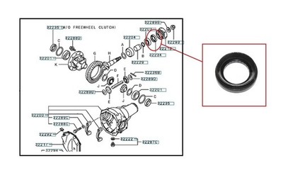 JPL 4193MI Front Differenzial Kegelrad Simmerring 45MM 2.4D L200 2015+