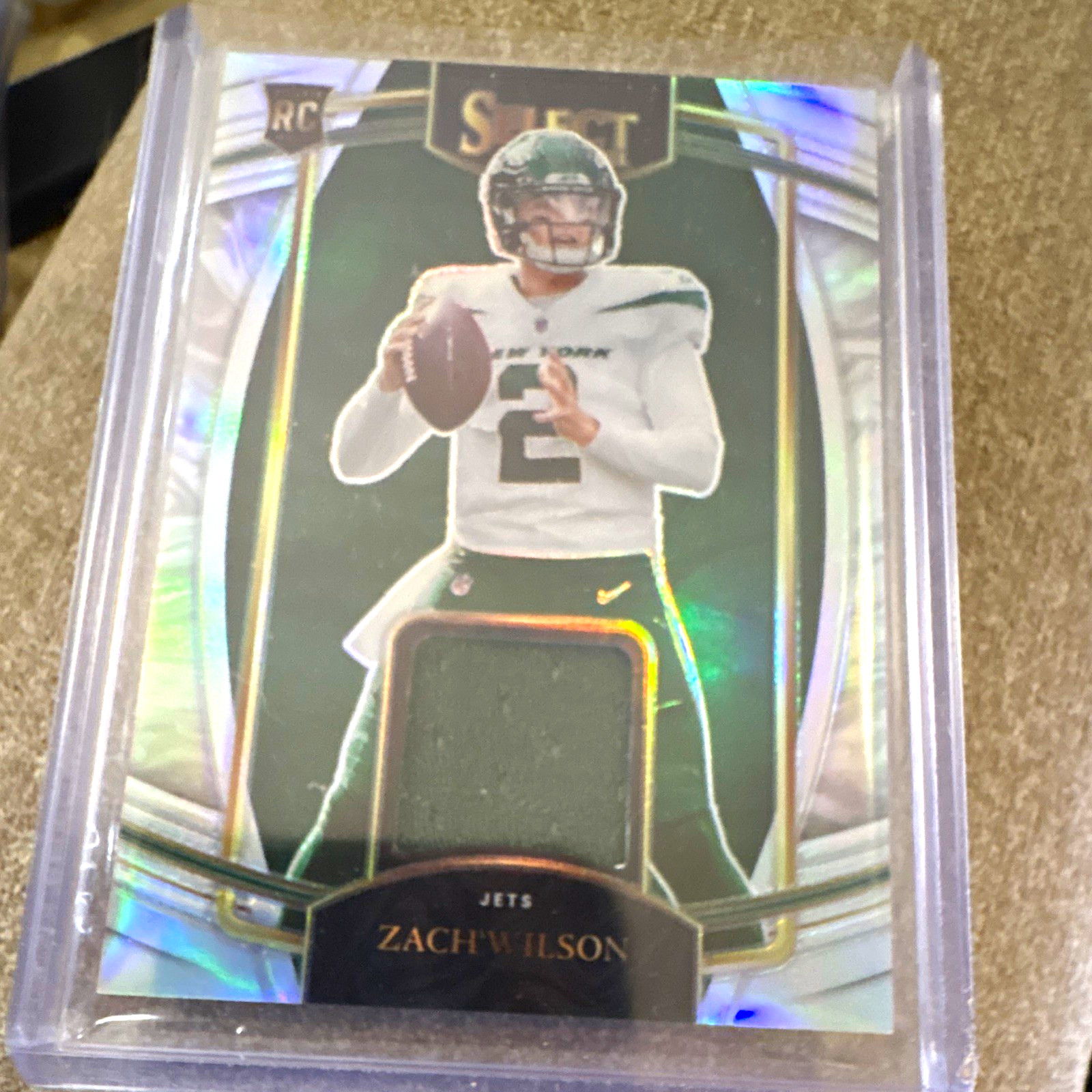 Zach Wilson Panini Select Rookie Swatches #RSWZWI Base