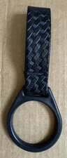 Police Belt Loop Flashlight Holder Basketweave Black