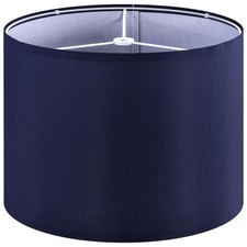 GOSO Blue Rustic Drum Lamp Shade 13x10" for Table  Floor Lamps