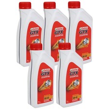 5x Kanister Castrol GTX Essential Öl 5L Moto...