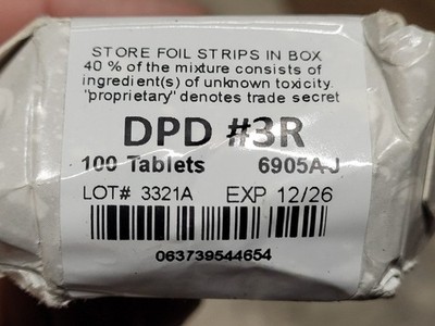 x2 Boxes LaMotte 6905A-J DPD Tablets #3R, 100 Per Box