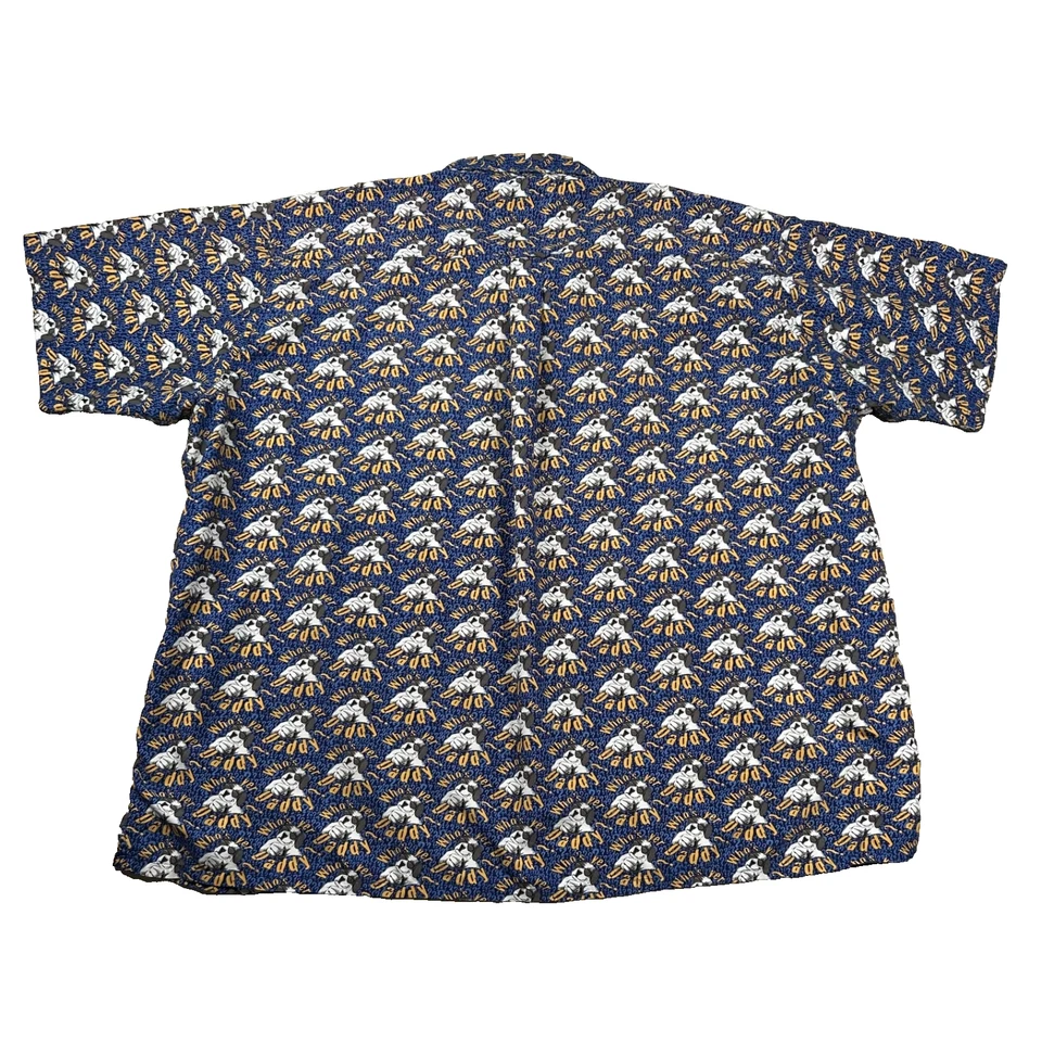 Camisa De Colección Big Dogs Para Hombres 4x Aloha Hawaiian Who's Yer Daddy Camp Poliéster y2K Foto 2 de 4