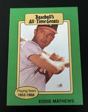1987 Hygrade All-Time Greats Eddie Mathews Milwaukee Braves