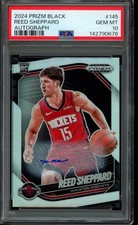 2024-25 Prizm Black Reed Sheppard Silver Auto RC #145 PSA 10