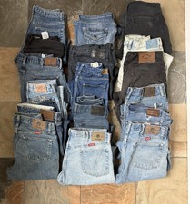 15 X JEANS DENIM MIXED DESIGNER WRANGLER LEE WHOLESALE JOB LOT BUNDLE GRADE B&C
