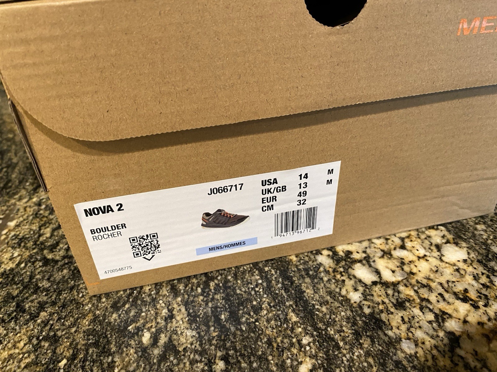 Scarpe da trail running Merrell Nova 2 nuove da uomo taglia 14