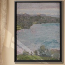 Rustic Landscape Canvas Print Vintage Oil Painting Nature Artwork Wall Decor Art