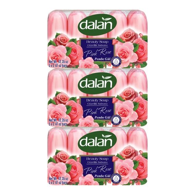 Dalan Pink Rose Beauty Soap Bar, 15 Bars x 2.47oz. Each
