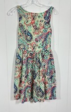 NWT Xhilarstion For Target Sz XS Dress Women Paisley Lace Lined Sleeveless