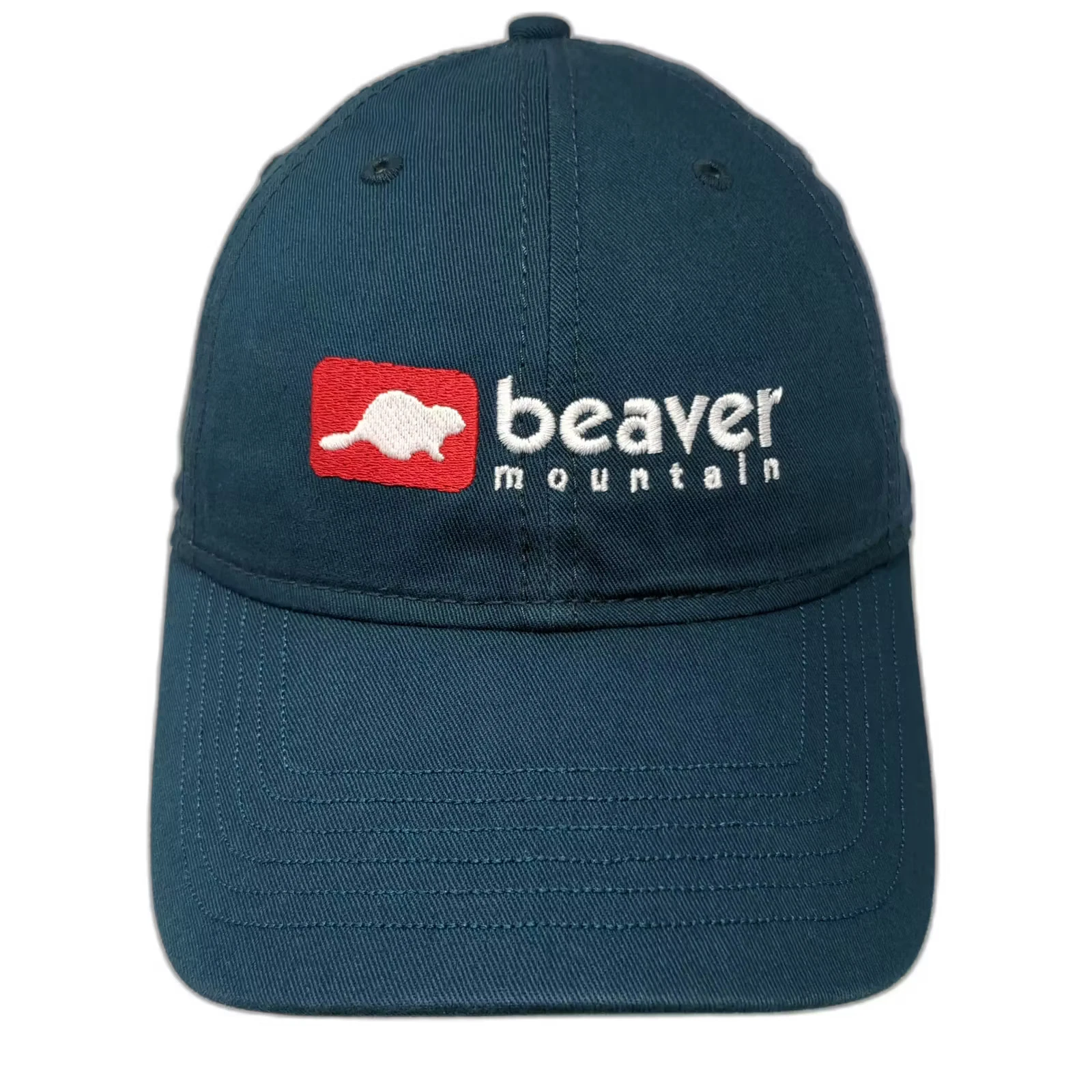 Ouray Beaver Mountain Blue Baseball Cap Hat One Size Embroidered Adjustable Logo