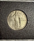1926 P Standing Liberty Quarter Dollar VF+ 90% Silver Coin In Case