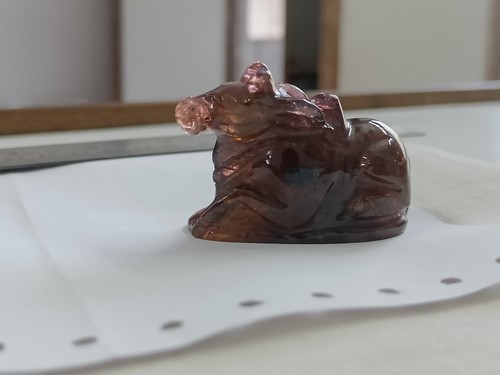 Tormalina Bellissima Animale Intaglio Mucca Bicolore 1 Pz 401 Cts Pietra Preziosa Naturale - Foto 2 di 13